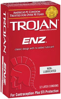 Trojan Enz Non-Lubricated Condoms - Pack