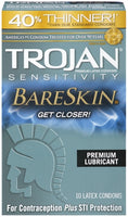 Trojan Sensitivity Bareskin Lubricated Condoms - Pack