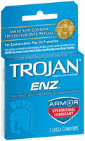 Trojan Enz Armor Spermicidal Lubricated  Condoms - 3 Pack