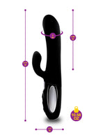 Hypnotic - Black - Thrusting Rabbit With Swinging Clitoral Stimulator