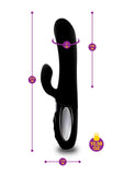 Hypnotic - Black - Thrusting Rabbit With Swinging Clitoral Stimulator