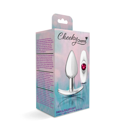 Cheeky Charms - Silver Metal Butt Plug Kit