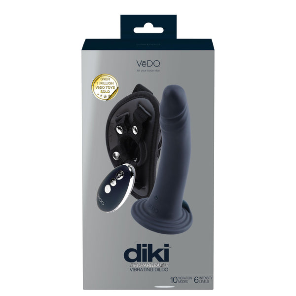 Diki Rechargeable Vibrating Dildo With Harness