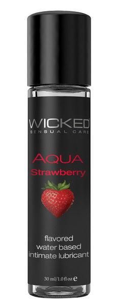 Aqua Strawberry Water-Based Lubricant Oz