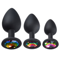 Cloud 9 Novelties Gems Silicone Anal Plug - Includes Small, Med & Large Size