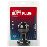 Round Butt Plug - - Black