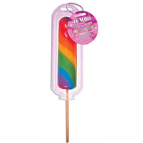 Jumbo Rainbow Cock Pops - Each