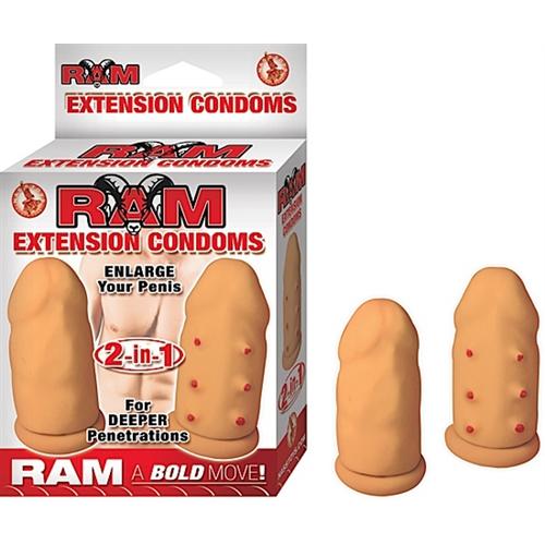 Ram Extension Condoms - Flesh