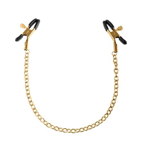 Fetish Fantasy Gold Chain Nipple Clamps - Gold