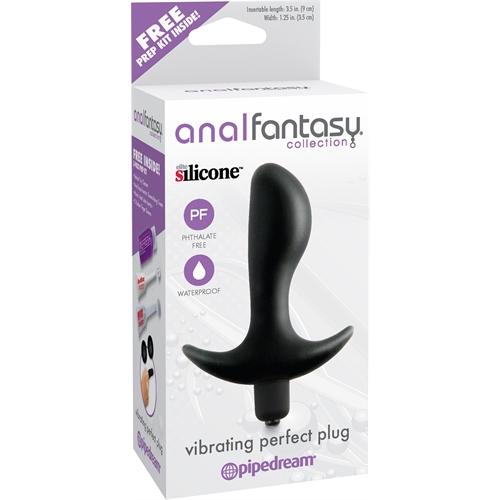 Anal Fantasy Collection Vibrating Perfect Plug - Black