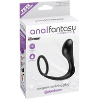 Anal Fantasy Collection Ass Gasm Cockring Plug - Black