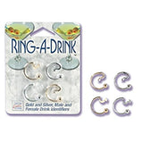 Ring a Drink Gold and Silver Male and Female Drink Identifiers
