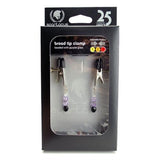 Beaded Clamps - Adjustable Broad Tip - Purple