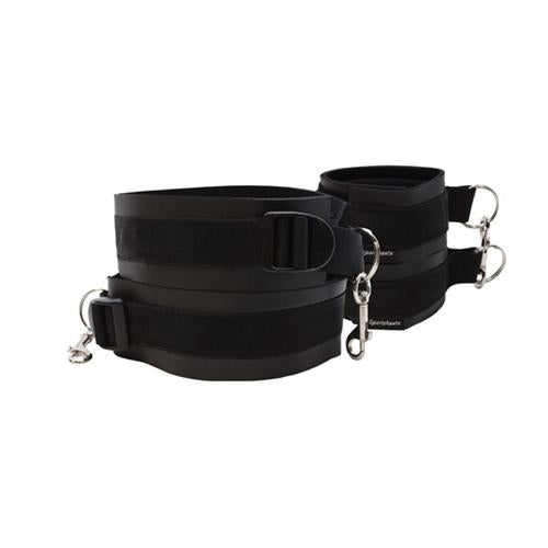 Thigh and Wrist Cuff Set - Black