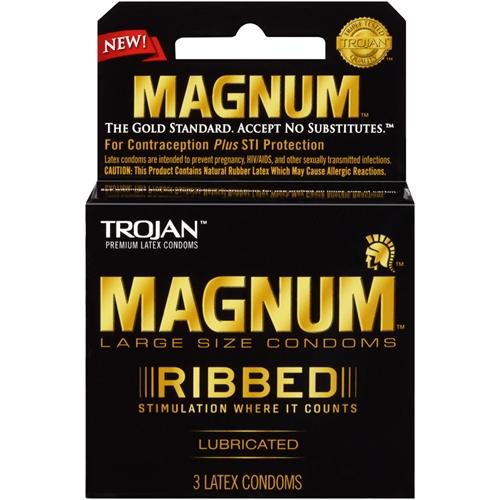 Trojan Magnum Ribbed - 3 Pack