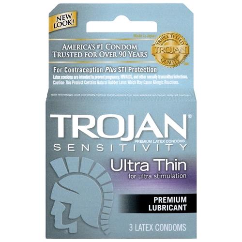 Trojan Sensitivity Ultra Thin Lubricated Condoms - Pack